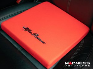 Seat Cushion - Red w/ Alfa Romeo Logo in Black Seat Cushion - Red w/ Alfa Romeo Logo in Black